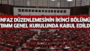 İnfaz düzenlemesinin ikinci bölümü TBMM Genel Kurulunda kabul edildi