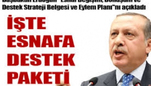 Erdoğan, esnafa destek paketini açıkladı