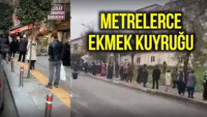 İstanbul'da Halk Ekmek büfeleri önünde metrelerce kuyruk!