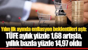 Yılın ilk ayında enflasyon beklentileri aştı