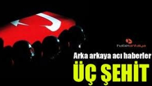 Arka arkaya acı haberler: 3 şehit