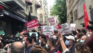 Beyoğlu'nda TMMOB önünde, 'Gezi kararı' protestosu; gözaltılar var