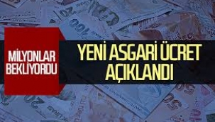 Asgari ücret açıklandı... İşte yeni tutar...