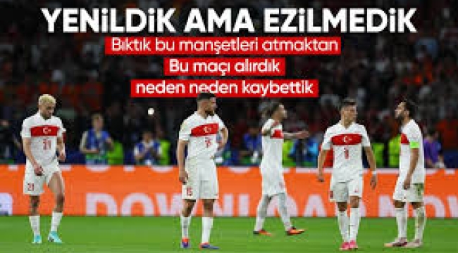 Millilerimiz, EURO 2024'e çeyrek finalde veda etti...