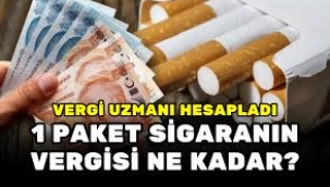  60 liralık sigaranın 52 lirası vergi