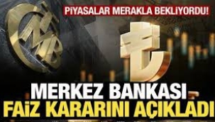 Merkez Bankası faiz kararını açıkladı!