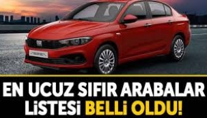 En ucuz sıfır otomobil listesi belli oldu