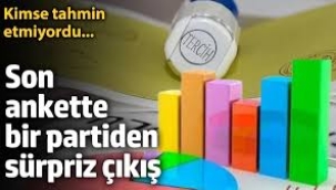 Son ankette bir partiden sürpriz çıkış