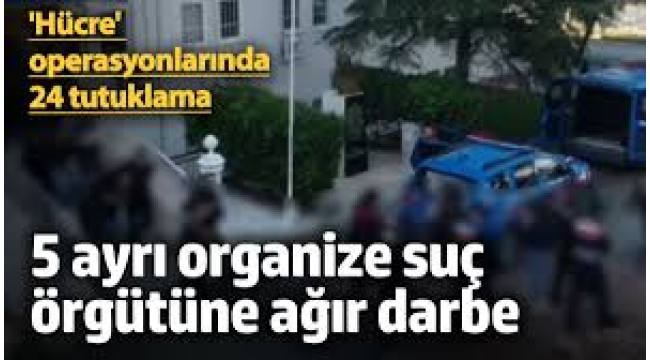 5 ayrı organize suç örgütüne ağır darbe!