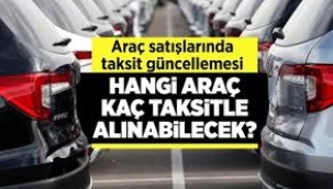 Taksitle alınabilecek otomobiller belli oldu!