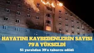 Bolu Grand Otel yangınında ölü sayısı 79'a yükseldi