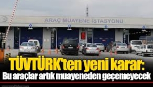 Bu otomobiller artık muayeneden geçemeyecek!